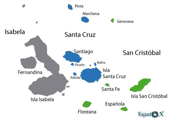 Mapa de galápagos